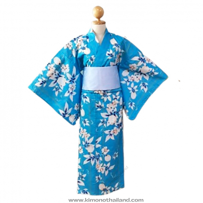 【เช่า】ชุดยูกาตะสีฟ้า
