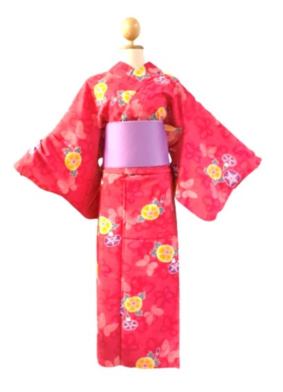 【เช่า】ชุดยูกาตะสีชมพู