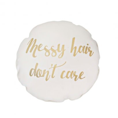 Messy hair’ Cushion Pink&amp;Gold