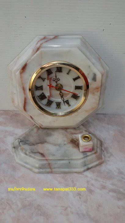 นาฬิกาหินอ่อนทรง8เหลี่ยมสามารถใส่ปากกาได้