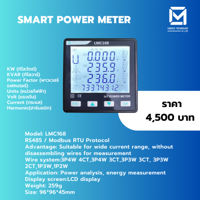 loT Smart Power Meter มิเตอร์สามเฟสสำหรับการมอนิเตอร์การใช้ไฟแบบออนไลน์