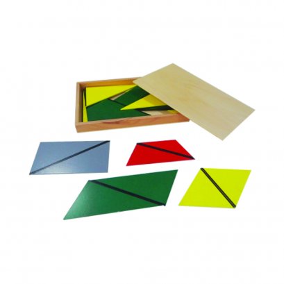 ชุดสามเหลี่ยมในมุมสี่เหลี่ยมหลากสี