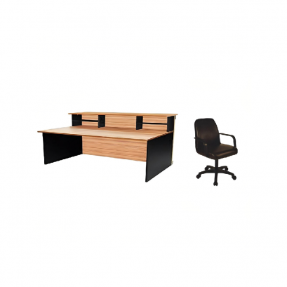 เคาน์เตอร์บริการยืม-คืน พร้อมเก้าอี้ เคาน์เตอร์ ขนาดกว้าง x ลึก x สูง ไม่น้อยกว่า 1,200 x 875 x 1,015 มิลลิเมตร