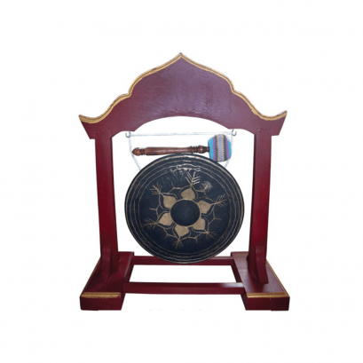 ฆ้องมุสลิม พร้อมขาตั้งแกะลาย (ขนาดเล็ก)