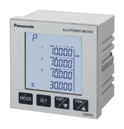 PANASONIC Model AKW91110 มิเตอร์วัดกำลังไฟฟ้าแบบติดแผง KW9M Eco-POWER METER @ ราคา