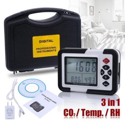 HT-2000 / Hti เครื่องวัดก๊าซคาร์บอนไดออกไซด์/อุณภูมิ/ความชื้น CO2/Temp/RH  METER @ ราคา