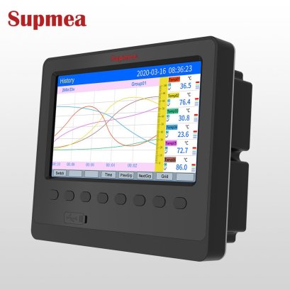 Supmea SUP-R6000C (Multi input 16 Channel) (RS-485) เครื่องบันทึกอุณหภูมิและค่าทางไฟฟ้าแบบ Paperless Recorder / ราคา