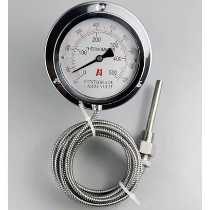 "HD" WTZ-500 (0-500°C) เกจ์วัดอุณหภูมิแบบท่อแคปปิลารี่ Thermometer Gauge capillary @ ราคา
