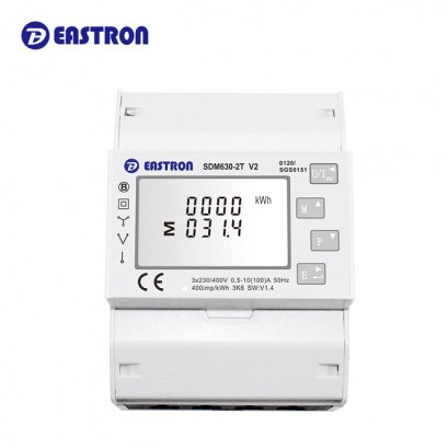 Eastron SDM630-2T V2 พาวเวอร์มิเตอร์ชนิด CT 100A ภายในตัว Three Phase Multifunction Energy Power Meter 100A direct load @ ราคา