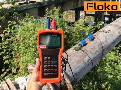 ให้เช่า เครื่องวัดอัตราการไหลของเหลว แบบอุลตร้าโซนิคชนิดรัดท่อ Ultrasonic Clamp-On Flow Meter FLOKO FM-200H (เครื่องมีใบ Certificate ISO/IEC 17025) @ ราคา