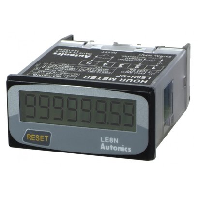 Autonics LE8N-BN เครื่องนับชั่วโมงการทำงาน แบบดิจิตอล Digital Hour Meter (Display method : 8-digit) (Power supply : Built-in battery) / ราคา