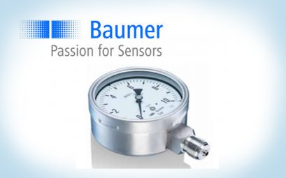 Baumer MEX5-D60.K22 เพรสเชอร์เกจ์ เกจ์วัดความดัน หน้าปัท 4 นิ้ว ย่าน 0-10 Bar เกลียว 1/2 นิ้ว สเตนเลส Pressure Gauge MEX5D60K22 / ราคา