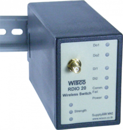RDIO20 WISCO : สวิทช์ควบคุมแบบไร้สาย Wireless Switch Control 2 Digital Input / Output Long Distance 700 m. / ราคา