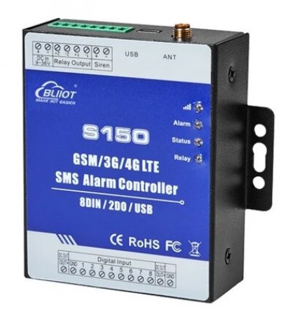 BLIIOT model S150 โมดูลส่งสัญญาณแจ้งเตือนเข้ามือถือ SMS GSM Remote Controller Alarm sms alarm module (8DIN+2DO+USB) (King Pigeon by BLIIOT) @ ราคา