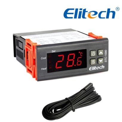 Elitech STC-1000 (ของแท้ ต้องมี Logo Elitech สกรีนติดหน้าจอ) เครื่องควบคุมอุณหภูมิ Temperature Controller เซ็นเซอร์ NTC ย่านวัด -50 ถึง 99 องศาเซลเซียส (Elitech ของแท้) @  ราคา