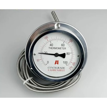 "HD" WTZ-100T (0-100°C) (ออกหลัง) เกจ์วัดอุณหภูมิแบบท่อแคปปิลารี่ Thermometer Gauge capillary @ ราคา