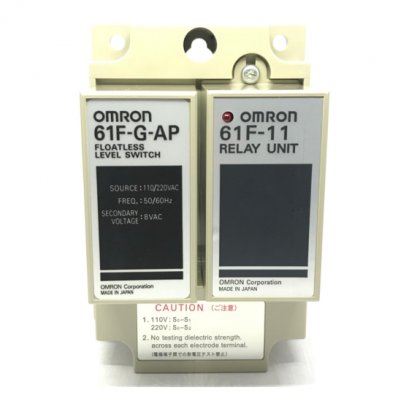 Omron 61F-G-AP (AC110/220V) รีเลย์สำหรับเครื่องควบคุมระดับแบบก้านอิเล็กโทรด Floatless Level Switch @ ราคา