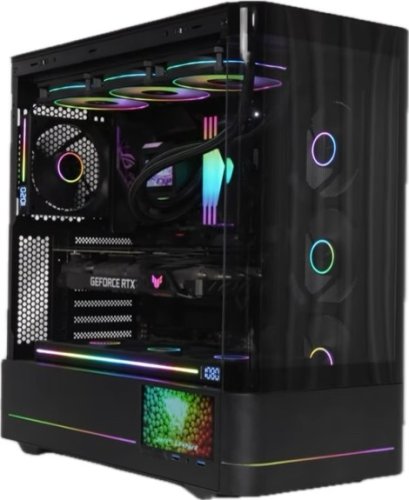 ATX Case AC-02 (Curved Glass with 5.5" LCD) Jungle Leopard By LWC