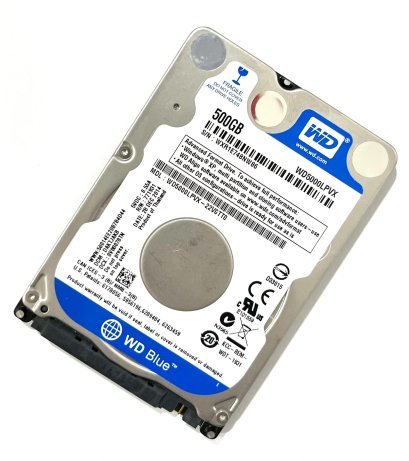 HDD WD 500GB (NB) 2.5"/5400RPM  SATA ฮาร์ดดิสก์ (16MB,Blue,WD5000LPVX)