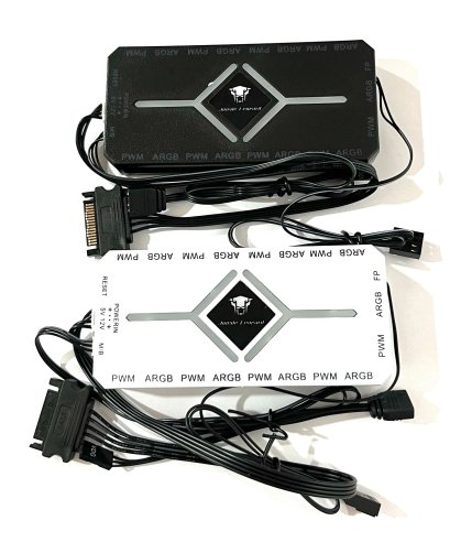 Smart Hub 5V 3PIN ARGB 4 Pin PWM 9 พอร์ต เคสพีซี พัดลม CPU ตัวควบคุม IR รีโมทคอนโทรล