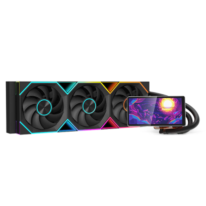 CPU LIQUID COOLER 360 PROFLOW ARGB AIO LIQUID COOLER LCD 5.5 (BLACK)