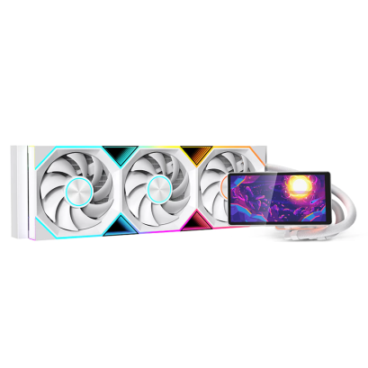 CPU LIQUID COOLER 360 PROFLOW ARGB AIO LIQUID COOLER LCD 5.5 (WHITE)