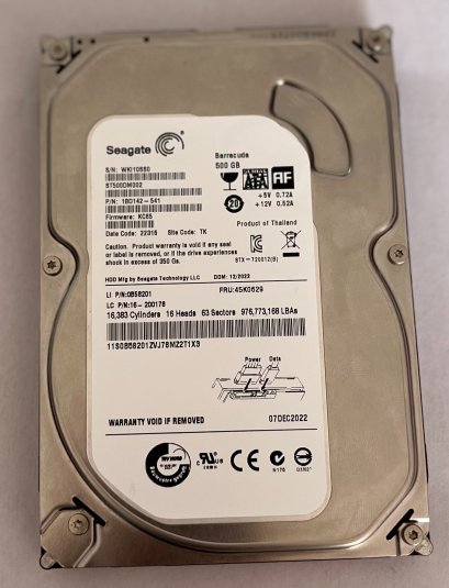 Harddisk 500GB SATA PC 3.5"