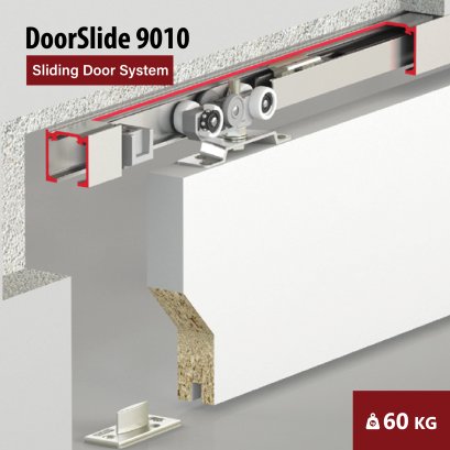 DoorSlide 9010 อุปกรณ์บานเลื่อนประตู รับน้ำหนัก 60 กก. ระบบปิด Soft Close 2 ทิศทาง