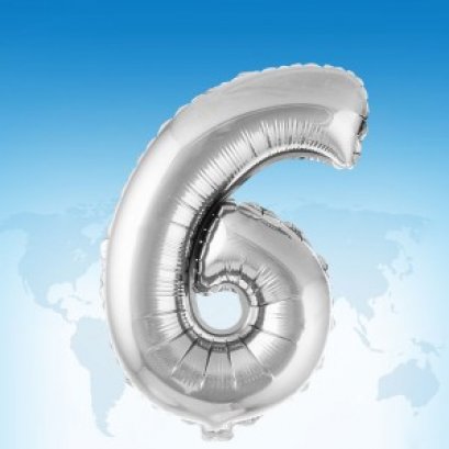 ฟอยล์ตัวอักษร 40 นิ้ว สีเงิน 6