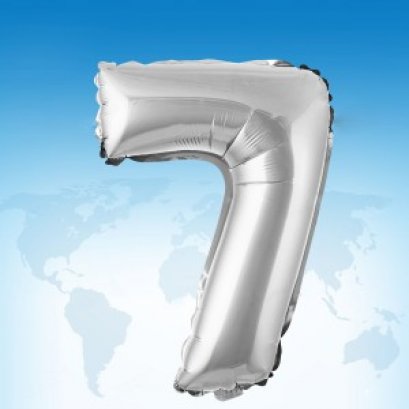 ฟอยล์ตัวอักษร 40 นิ้ว สีเงิน 7