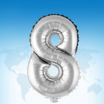 ฟอยล์ตัวอักษร 40 นิ้ว สีเงิน 8