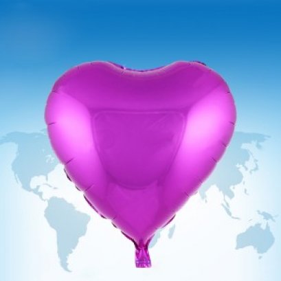 ฟอยล์หัวใจ 18&quot; สีบานเย็น