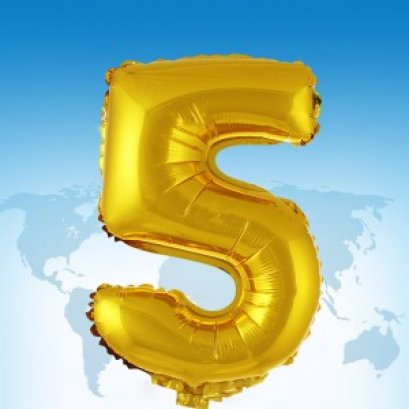 ฟอยล์ตัวอักษร 40 นิ้ว สีทอง 5