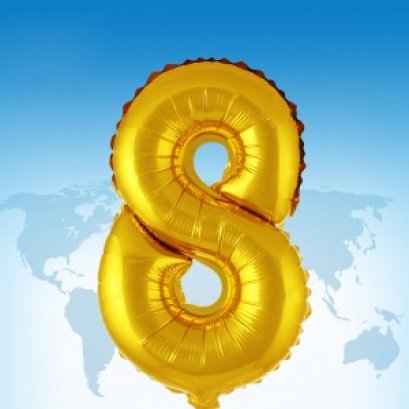 ฟอยล์ตัวอักษร 40 นิ้ว สีทอง 8