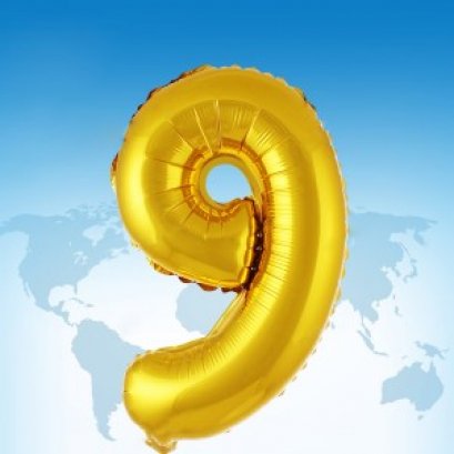 ฟอยล์ตัวอักษร 40 นิ้ว สีทอง 9