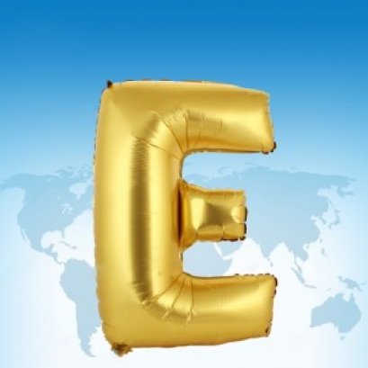 ฟอยล์ตัวอักษร 40 นิ้ว สีทอง E