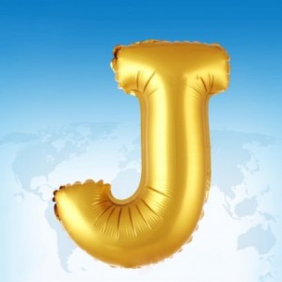 ฟอยล์ตัวอักษร 40 นิ้ว สีทอง J