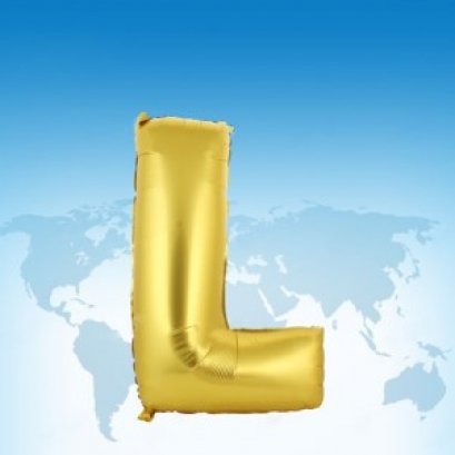 ฟอยล์ตัวอักษร 40 นิ้ว สีทอง L