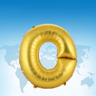 ฟอยล์ตัวอักษร 40 นิ้ว สีทอง O