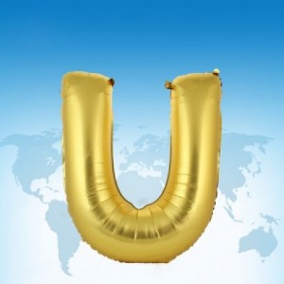 ฟอยล์ตัวอักษร 40 นิ้ว สีทอง U