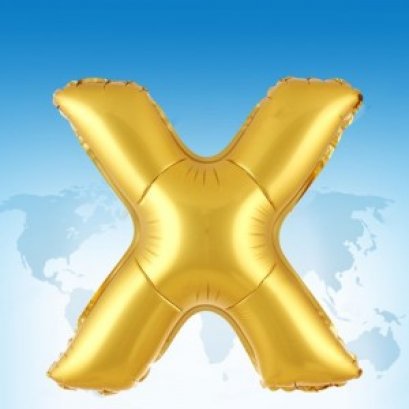 ฟอยล์ตัวอักษร 40 นิ้ว สีทอง X