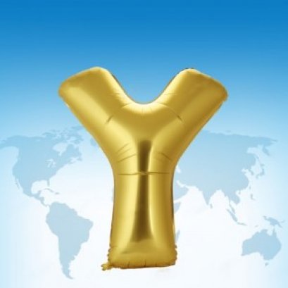 ฟอยล์ตัวอักษร 40 นิ้ว สีทอง Y