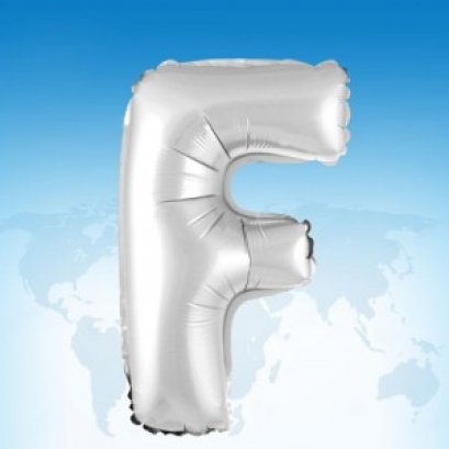 ฟอยล์ตัวอักษร 40 นิ้ว สีเงิน F