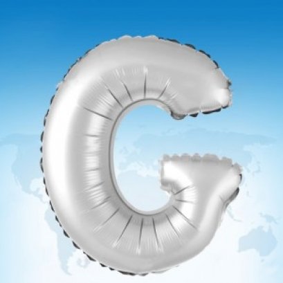 ฟอยล์ตัวอักษร 40 นิ้ว สีเงิน G