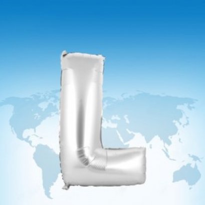 ฟอยล์ตัวอักษร 40 นิ้ว สีเงิน L