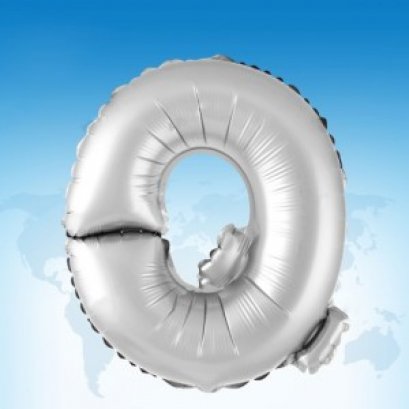 ฟอยล์ตัวอักษร 40 นิ้ว สีเงิน Q