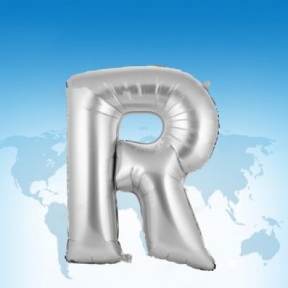 ฟอยล์ตัวอักษร 40 นิ้ว สีเงิน R