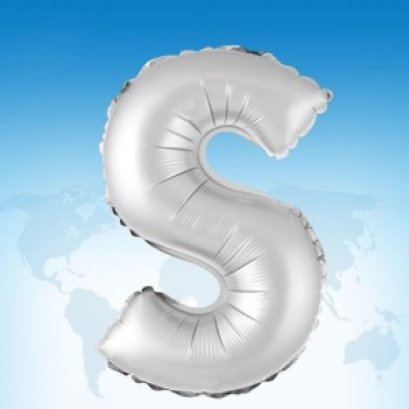 ฟอยล์ตัวอักษร 40 นิ้ว สีเงิน S