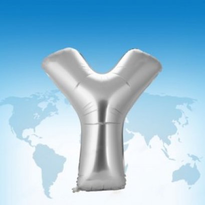 ฟอยล์ตัวอักษร 40 นิ้ว สีเงิน Y