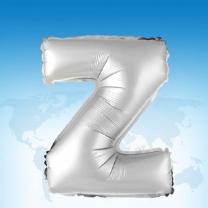 ฟอยล์ตัวอักษร 40 นิ้ว สีเงิน Z